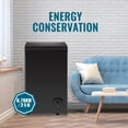 thumbnail image 6 of WANAI 2.5 Cubic Chest Freezer, Compact Deep Freezer with Top Open Door and Removable Storage Basket, 7 Gears Temperature Control, Energy Saving, for Office Dorm or Apartment, 6 of 9