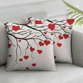 thumbnail image 3 of BANET Tree Pillow Shams Pink Set of 2 Pillowcases Cushion Covers Soft Pillow Covers for Sofa 20x20in, 3 of 7