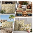thumbnail image 5 of Yellow Lemon Outdoor Waterproof Pillow Covers, Summer Fruit Flower Retro Watercolor Beige Decorative Square Throw Pillowcase Sofa Cushion Sham for Patio/Couch/Chair, 20"x20" 2 Pack, 5 of 8