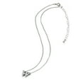 thumbnail image 2 of W Letter Initial Alphabet 925 Silver Necklace, 15 inches with extender, 2 of 4