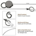 thumbnail image 4 of Heavy Duty Retractable Badge Holder Reel, Metal ID Badge Holder with Belt Clip Key Ring, 4 of 8