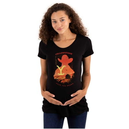 

Y Yellowstone Cowboy Wear The Brand Women s Maternity T Shirt Tee Brisco Brands L