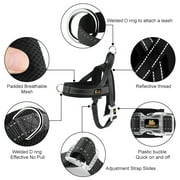 Plutus Pet No Pull Dog Harness with Breathable Mesh Padded, Adjustable Reflective Escape Proof Dog Harness, Quick Fit Dog Vest Harness for Small Medium Large Dogs(XXS, Black)