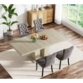 thumbnail image 5 of 5 Pieces Extendable Dining Table Set for 4, 63"-79" Faux Mars Kitchen Table Set with 4 Grey Chairs, Faux Marble Expandable Dining Room Tables Set for 4,Modern Dinner Tables Set for 4, 5 of 9