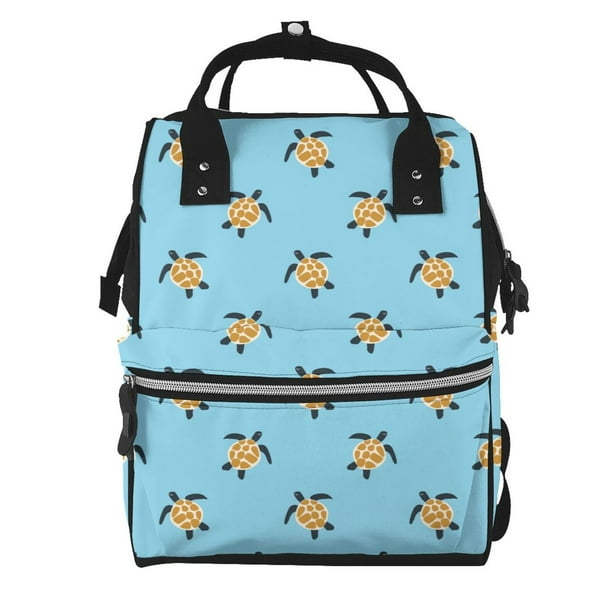 Disketp Sea Turtle Mochila de Pañales de Gran Capacidad con Múltiples Bolsillos, Mochila de Viaje Multifuncional para Bebé, Unisex, Moderna y Resistente