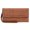 Light brown, variant on TAZAG retro PU leather clutch bag for women new fashion rivet design tri-fold wallet