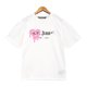 thumbnail image 1 of Camiseta holgada de manga corta con logo de dibujo grafiti de amor con letras de palma de marca a la moda para hombres y mujeres informal holgada de manga cortablanco/rosa, 1 of 1