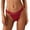 Red, variant on Womens Reusable Lace Thong Underwear Solid Color Design Breathable Liner Panties, Size S