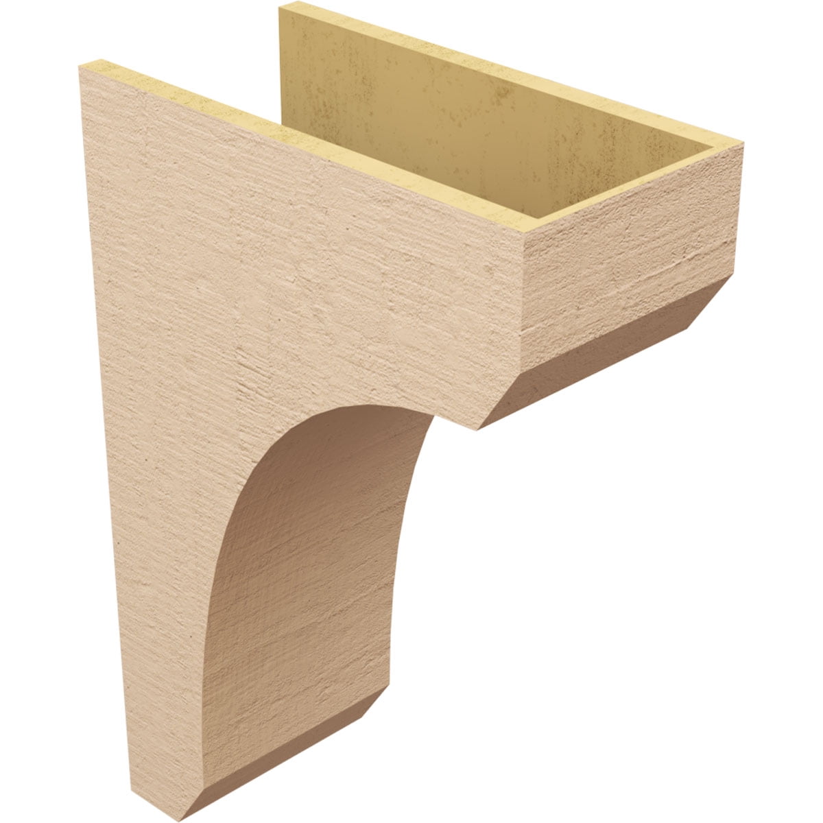 10"W x 20"D x 30"H Classic Legacy Rough Cedar Woodgrain TimberThane Corbel, Primed Tan