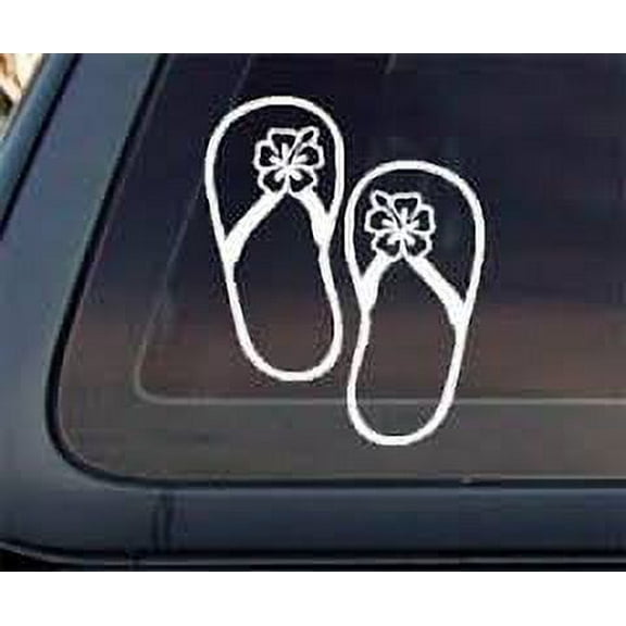 Decal ~ FLIP FLOPS ~ AUTO DECAL 6" X 8"