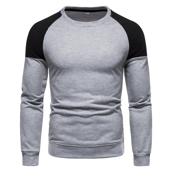 Vedolay Men Hoodies Half Zip Cropped Pullover Sweatshirts Grey,M