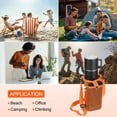 thumbnail image 6 of Uxcell Water Bottle Holder with Adjustable Shoulder Strap Mesh Water Bottle Carrier, Orange, 6 of 6