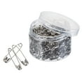 thumbnail image 1 of Uxcell Imperdibles de Metal de 1 pulgada con Caja para Oficina y Hogar Tono Plateado 600 Paquete, 1 of 4