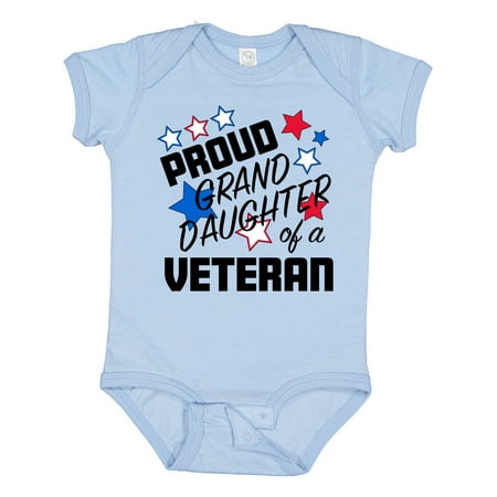 

Inktastic Proud Granddaughter of a Veteran- Veterans Day Gift Baby Girl Bodysuit