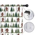 thumbnail image 4 of Bigfoot and Tree White Pattern Insulated Teens Curtains Set Of 2, Bedroom Essentials, Toddler Room Decor 52"x84", 4 of 5