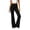 Black#, variant on Women's Dress Pants Plus Size High Rise Flare Trousers Pull On Stretchy Work Pants Slim Office Casual Yoga Pants with Pockets