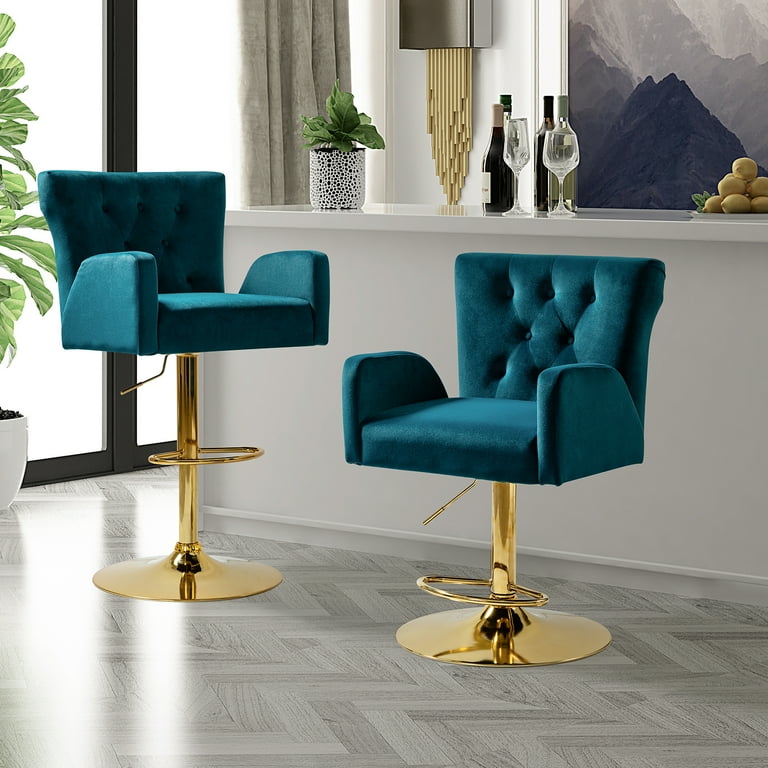 Teal and gold bar stools discount