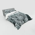 thumbnail image 2 of Ambesonne City Bedding Set 4 Pcs, Manhattan Urban Scenery, Queen, Grey, 2 of 2