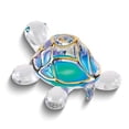 thumbnail image 2 of Glass Baron Tiffany the Turtle Handcrafted Glass Figurine with 22k Gold Trim, 2 of 4