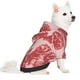 thumbnail image 2 of Fotbe Red Meat Sudadera con Estampado para Perros Pequeños – Suéter con Capucha para Mascotas, Tela Suave de Forro Polar con Bolsillo-Medium, 2 of 7