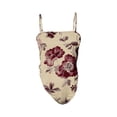 thumbnail image 5 of Women Y2K Spaghetti Strap Crop Top Vintage Floral Aesthetic Cami Tank Tops Teen Cute Summer Trendy Scoop Neck Going Out Tops, 5 of 6