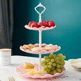 thumbnail image 4 of 3-tier Cupcake Stand Fruit Plate Holder Desserts Snack Candy Buffet Stand Tower For Christmas Wedding Party, 4 of 6