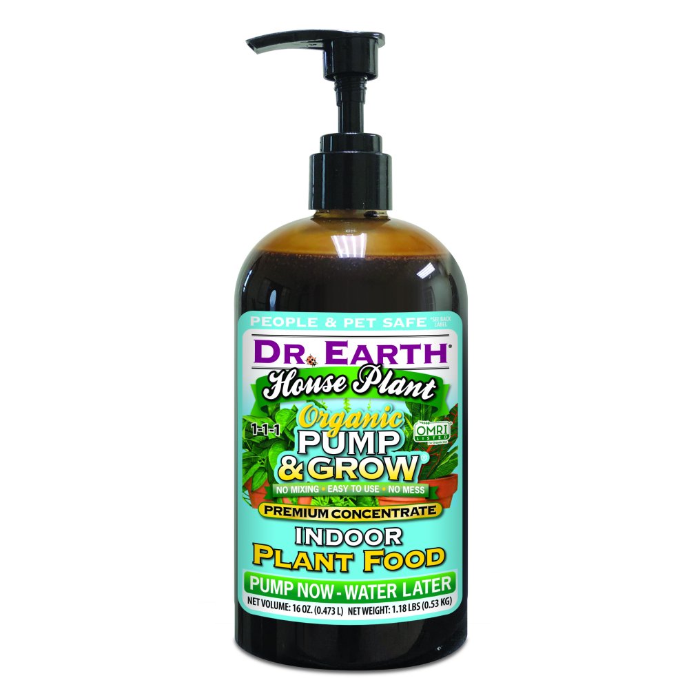 Dr. Earth House Plant Pump &amp; Grow Liquid Fertilizer 16oz