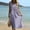 A-Purple, variant on Summer Womens Dress Cotton Linen Eyelet Detail Short Sleeve Midi Dress