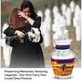 thumbnail image 4 of JAGASY Elephant Handmade Small Urn for Husband - Blue Tiny Urn for Ashes for Women - Sunset Clouds Decorative Cremation Urns for Wife - Yellow Memorial Urns for Human Ashes Keepsake - (3 Inch), 4 of 7