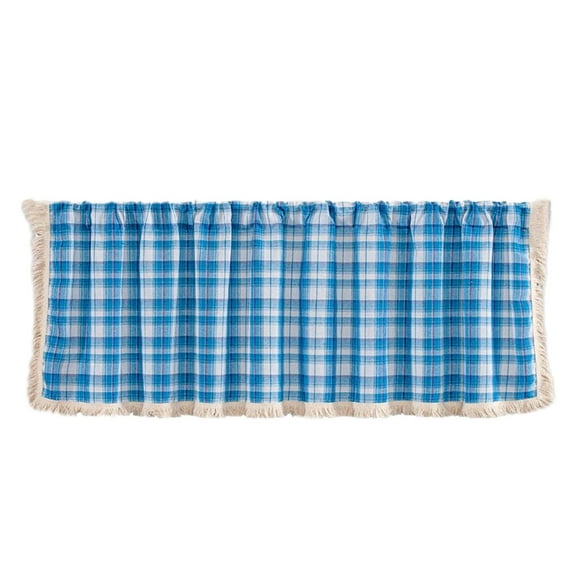 Valance Curtains for Kitchen - Window Light Blocking Short Rod Pocket Curtain Panels for Small Window Bathroom Basement