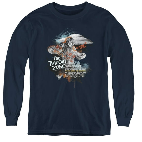 Twilight Zone Science&Superstition Youth Long Sleeve T-Shirt Navy