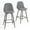 Grey Fabric, variant on Homy Casa Set of 2 Upholstered Swivel Bar Stools with Ergonomic Curved Back for Kitchen Island Home Bar, Grey Fabric