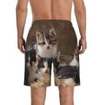 thumbnail image 3 of Naloa Cat Family Men's Beach Shorts, Surfing shorts, Swim trunks, Quick Dry Swim Trunks for Surfing Beach Fun - Medium, 3 of 9