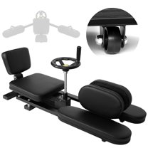 6" PU Cushion Leg Stretcher with Steel Frame & Black Color, 62.2" Leg Stretching Split Machine with 330 LBS Capacity, Flexibility Stretching Machine with 0~240° Range & 360° Casters, for Gym