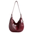 thumbnail image 3 of Bolsos cruzados casuales con hilo de coser, con cremallera, de gran capacidad, 2024, gran oferta, bolsos para mujer, bolsos de hombro retro de PU para mujer, 3 of 5