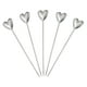 thumbnail image 1 of Uxcell 5 Pcs Palillos de Cóctel de Acero Inoxidable, 4.5 Pulgadas, Reutilizables para Bebidas, Plata (Corazón), 1 of 7