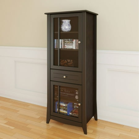Elegance Curio Cabinet Espresso Walmart Com