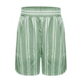 thumbnail image 4 of GZWYHT Shorts for Women,Summer Pants,Women Striped Boxer Shorts Elastic Waist Cute Pj Short Summer Loose Shorts Sleep Bottoms Pajamas Shorts,High Waisted Pants,Comfy Shorts,Womens Shorts,Green,M, 4 of 5