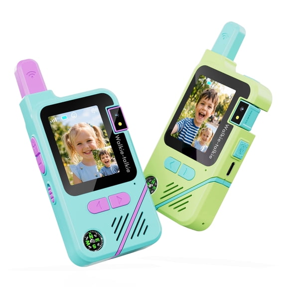 Contixo Kids Video Walkie Talkies with Camera & Compass, 2 Pack Walkies Talkies for Kids, Two-Way Radio for Kids w/ Screen, 5 Voice Effects, Indoor Outdoor Toys, Birthday Gifts for Boys Girls
