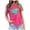 Hot Pink, variant on Womens Athletic Tops Sleeve Pack Short Sleeve Tops for Women Summer Medium T Shirts Women Ringer Tee Top Summer Long T Shirt Set Long Sleeved Women's Shirts for Leggings White M