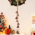 thumbnail image 2 of HomeDM Christmas Cow Bells Decoration, Christmas Bells Decor Rustic Vintage Metal Bells Jute Rope Hanging Xmas Ornament for Christmas Tree Porch Wall Outdoor Home Decor, 2 of 7