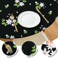 thumbnail image 4 of Round Fitted Tablecloth with Elastic Edges Fits 36"-44" Round Tables Pioneer Colorful Floral Waterproof Table Cover Washable Indoor and Outdoor for Party Kitchen Dinner Banquet Patio Picnic, 4 of 7