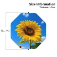thumbnail image 3 of Pofeuu Blue Sky Sunflower Print Leather Coasters Set of 6, Round Cups Mugs Mat Pad for Home Kitchen Heat Resistant Drink Coasters,Octagon, 3 of 7