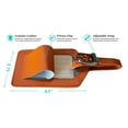 thumbnail image 2 of Bright Orange Genuine Top Grain Leather Luggage Tag, 2 of 5