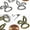 Antique Bronze, variant on 10 BdBeads Hollow Easter Bunny Rabbit Charms, Floppy Ear Head Pendant, 1 1/4 Inch, Jewelry Making Supplies for Necklace Bracelet Earrings (Antique Silver)