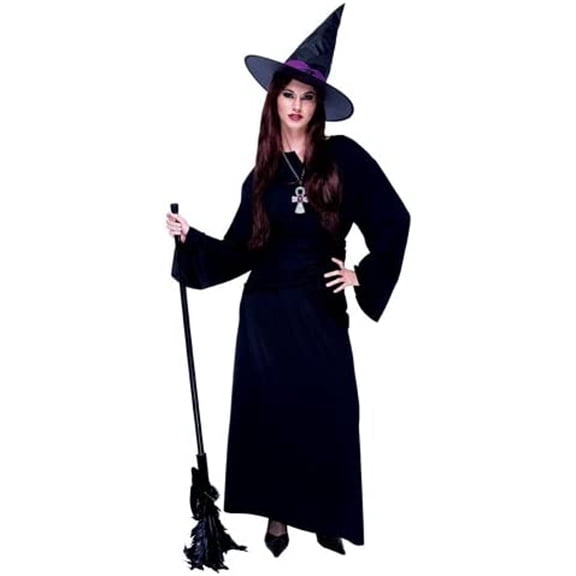 Classic Evil Spirit Black Robe With Hood Adult's Costume One Size