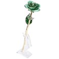 thumbnail image 3 of Rosa bañada en oro de 24 K ANGGREK Verde Claro Natural para el Cumpleaños de Las novias, 3 of 7