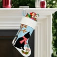 thumbnail image 4 of MOQIN Cat Dog Personalized Christmas Stockings for Pet, 1 Pcs Large Custom Embroidered Pet Cat Dog Name Xmas Stockings, Christmas Party Family Decors Fireplace Hanging Stocking for Cat Dog, 4 of 5
