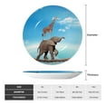thumbnail image 2 of Wukai Elephant Giraffe Print Decorative Plate for Display,Bone China Decorative Plate, Ceramic Dinner Plate with Stand, Vertical Ceramic Plate-7in, 2 of 6