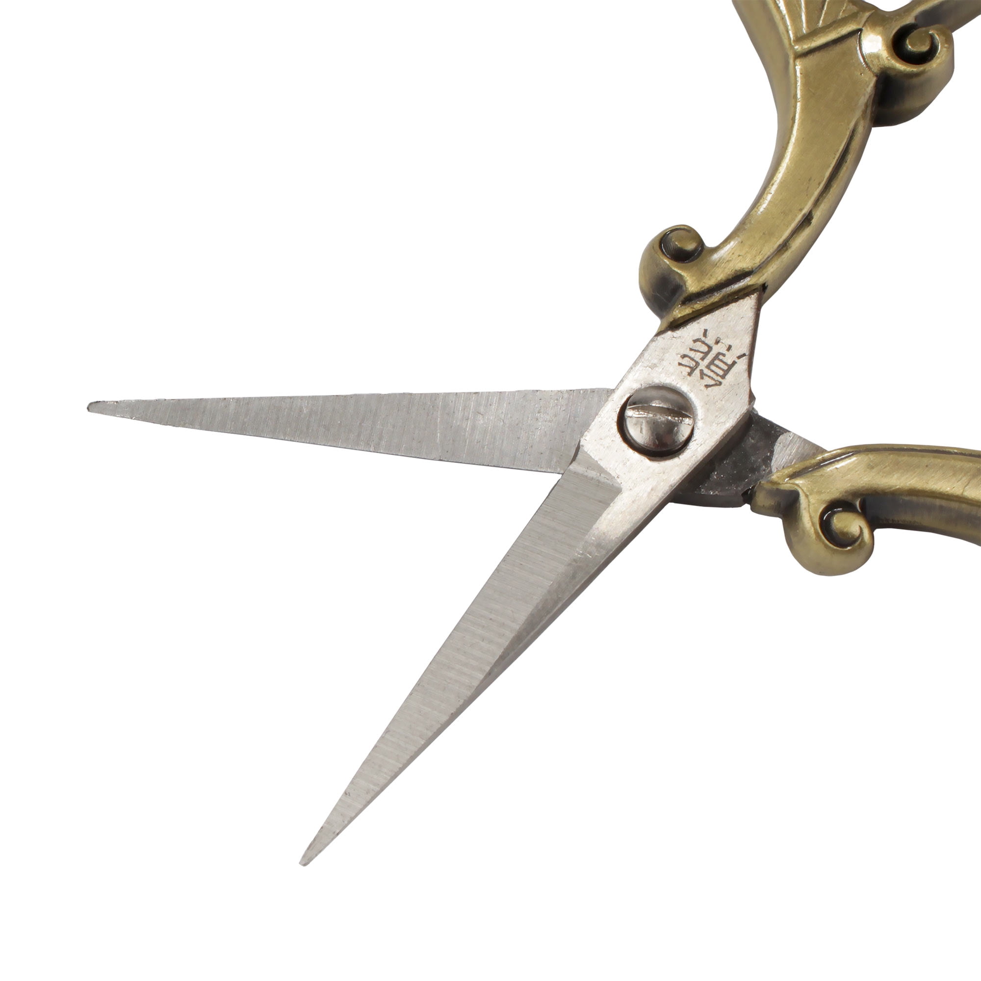 JubileeYarn Heirloom Craft Embroidery Scissors w/ Decorative Cast Handles Chinese Wing and Cloud - Bronze